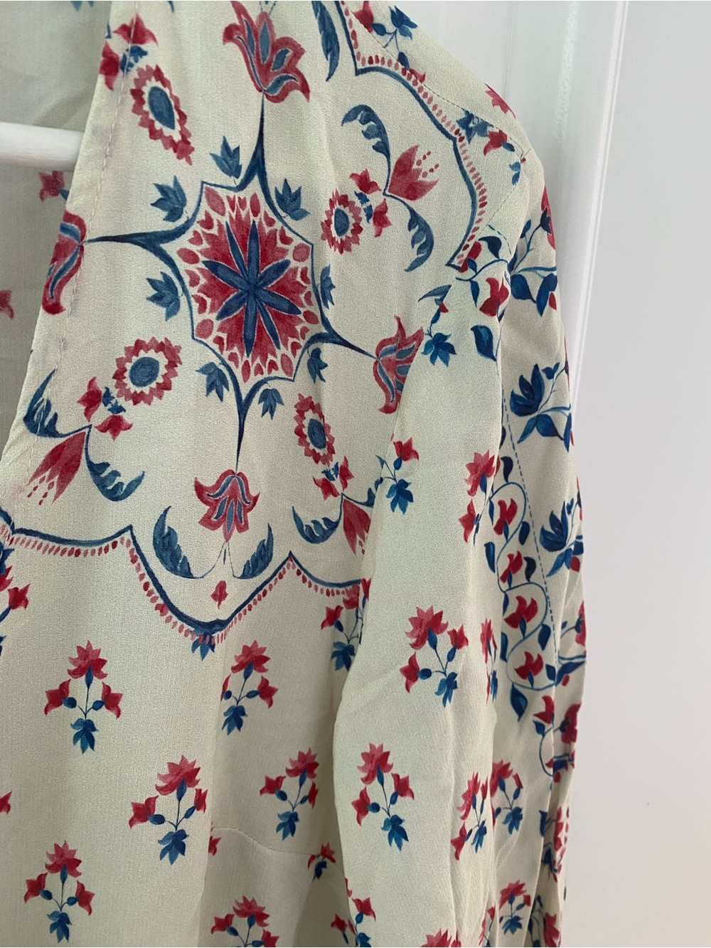 H&M Cream Maxi Dress with Pink and Blue Floral Print - Picture 6 of 9